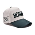 thumbnail image 4 of Women's MOMMIN' TOO BUSY TO CARE Letter Embroidered Baseball Cap Structured Sun Protection Trucker Hat for Adults Adjustable Retro Contrast Color Peaked Cap for Everyday Casual Apparel Gear Set, 4 of 9