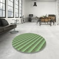 thumbnail image 4 of Ahgly Tapis Rond Lavable en Machine Intérieur Transitionnel Vert Fougère, 3 Pieds Rond, 4 of 7