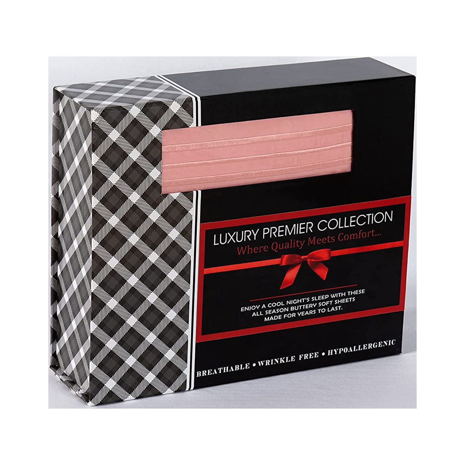 Elegant Comfort 6 Piece Bed Sheets Polyester Queen Red 1500 Thread Count