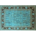 thumbnail image 1 of Ahgly Company Indoor Rectangle Oriental Light Blue Industrial Area Rugs, 2' x 5', 1 of 4