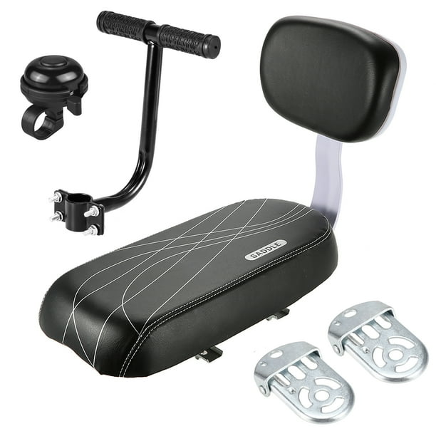 Asiento de bicicleta Kit de asiento acolchado trasero para bicicleta para niños con campana, reposap Tomshoo Asiento de bicicleta