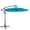 Blue, variant on Jump Into Fun Patio Umbrella 10FT with Base Included, Outdoor Offset Cantilever Umbrella with Solar Lights, Push Button Tilt, Large Solar Umbrella for Garden, Backyard, Pool and Beach, Blue