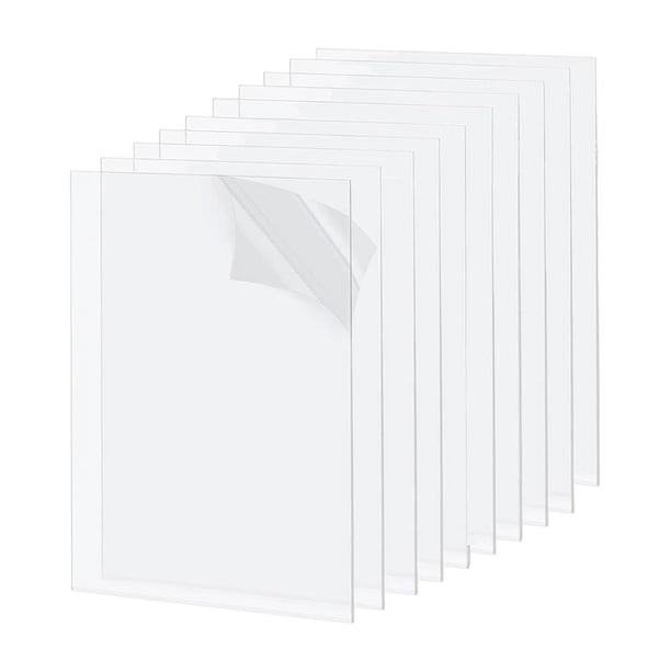 10 láminas acrílicas transparentes, fáciles de cortar y multiusos, para el hogar. 15 cm x 10 cm