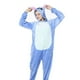 thumbnail image 3 of Pijama de una pieza con capucha para hombre y mujer, cálido, sencillo, transpirable, moderno, de invierno, con puntada azul, L, 171-180 cm/67,3-70,9 pulgadas, 3 of 15
