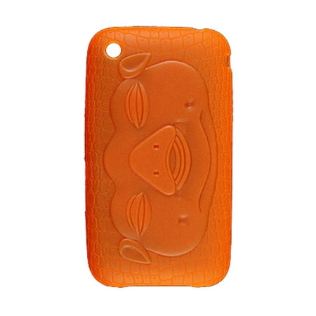 Watch Case Snake Pattern - Plastic Pig Face Snake Pattern Phone Case Orange Red for iPhone 3G