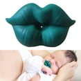 thumbnail image 4 of Funny Lips Baby Pacifiers Silicone Infant Pacifier Easy to Clean Children Dark Green, 4 of 8