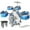 Blue, variant on JUGAAD LIFE Kids Drum Set for Toddler 10-Piece Beginners Jazz Drum Set with Stools, Toys for Boys Girls Aged 3-14 Years Old Beginner Birthday Gift Black