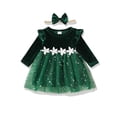 thumbnail image 1 of Vestido Renotemy para Bebé Niña 6-9 Meses Invierno Navidad Verde, 1 of 6