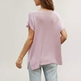 thumbnail image 5 of Sexlip Womens Short Sleeve V Neck Blouse Tie Back Design Soft Fabric Relaxed Silhouette for Casual Outings Pink L, 5 of 6