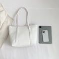 thumbnail image 4 of Bolsa de mujer para mujer de mano rombal suaves gran capacidad para regalo (blanco) Tmvgtek Para Estrenar, 4 of 9