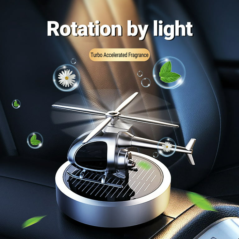 BetterZ 10ml Car Aromatherapy Wear-resistant Attractive Ornament Helicopter  Design Solar Power Auto Car Rotate Aroma for Car 