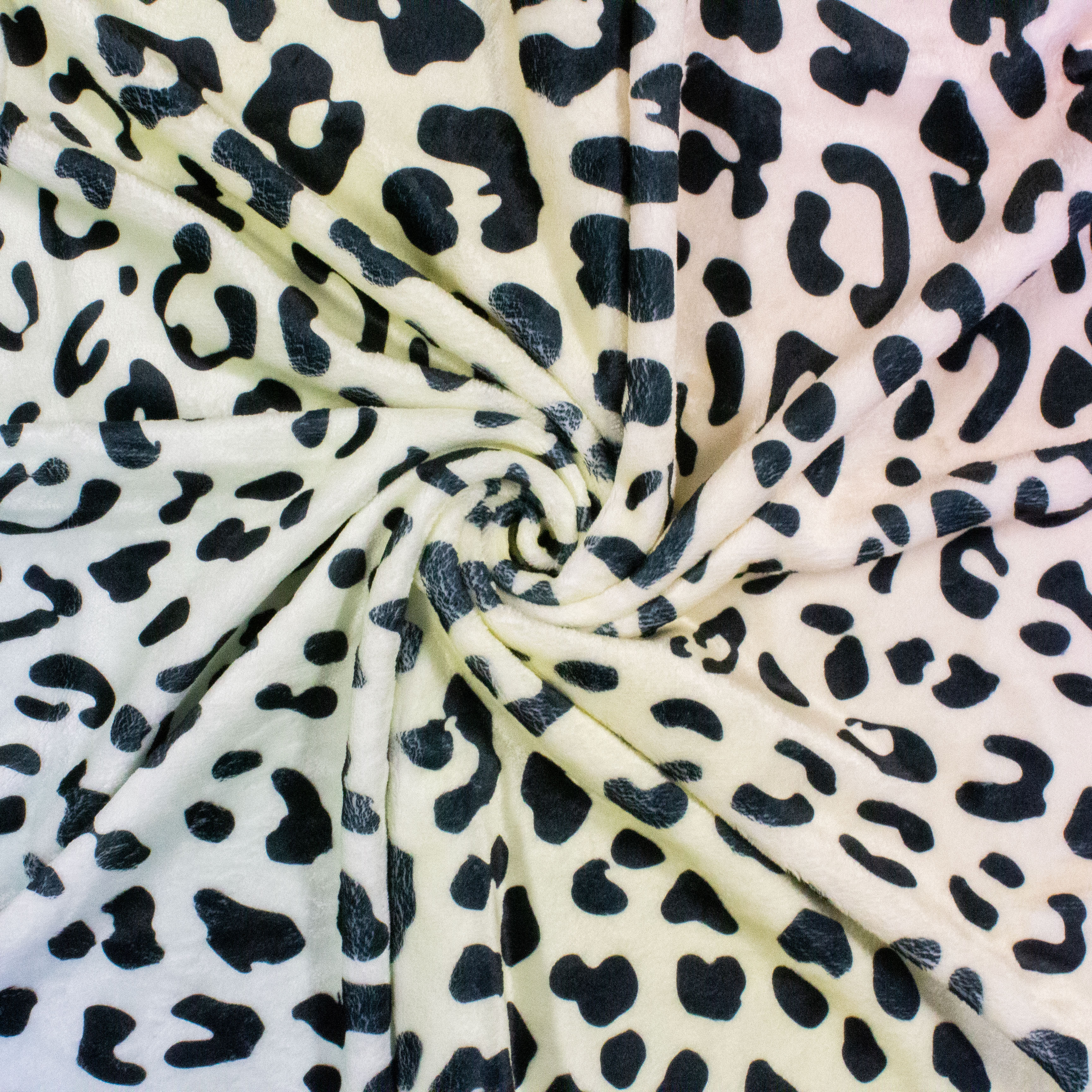 Everything Comfy Leopard Print Decorative Throw Blanket, 30" X 40", Pastel Gradient/Black