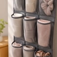 thumbnail image 4 of Over The Door Shoe Storage | Over The Door Shoe Organizer Hanging | Closet Shoe Storage Gray Fabric 64X24 in, 4 of 5