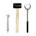 thumbnail image 1 of Juego de herramientas para abrir cocos, abridor de frutas, martillo de goma para quitar la carne de la cáscara de coco. 3 piezas, 1 of 9