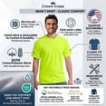 thumbnail image 4 of Crown Craze® High Visibility Reflective T-Shirt Hi Vis Safety Work Shirts Unisex (Safety Green-Orange Pack 6, 3XL), 4 of 9