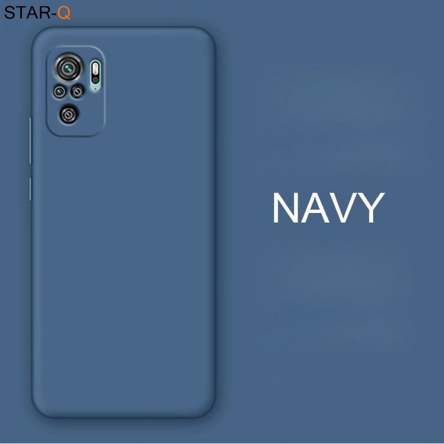 New Liquid Silicone Phone Case For Xiaomi Redmi Note 10 pro max 10s Original Camera Protective Soft Back Covers On Redmi Note10 JK navy redmi note10 pro max
