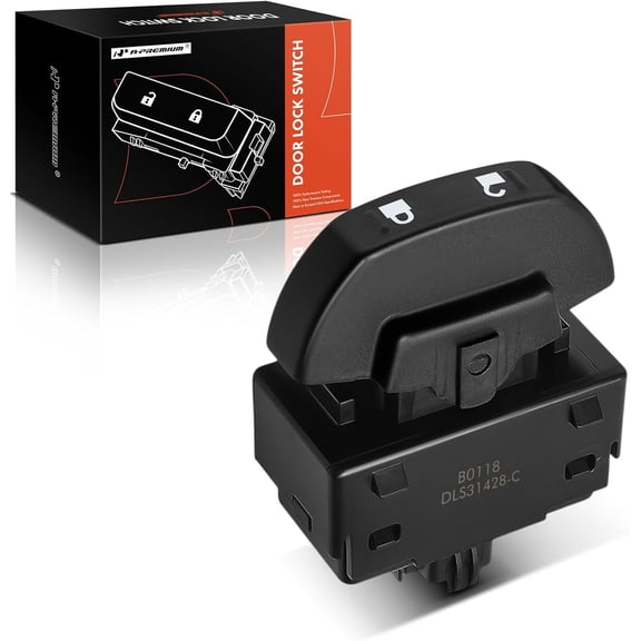 A-Premium Front Power Door Lock Switch Compatible with 2009-2014 Ford F-150 F150, Front Driver or Passenger Side Door Lock Switch Assembly 9L3Z-14028-AA SW-7254