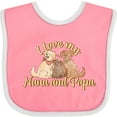 thumbnail image 3 of Inktastic I Love My Nana and Papa Cute Dogs Boys or Girls Baby Bib, 3 of 4