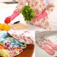 thumbnail image 2 of Guantes de limpieza de goma reutilizables para el hogar, cocina, engrosamiento, impermeables, antideslizantes, guantes florales para lavar platos con forro, 2 of 6