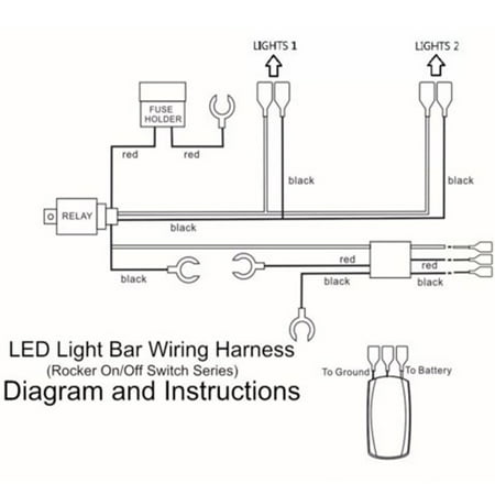 Dual Laser Led Light Bar Rocker Switch, Wiring Diagram For Light Bar Rocker Switch