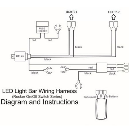 Car Blue Red Dual Laser Led Light Bar Rocker Switch With Wiring Harness 40a Relay 30a Fe Canada Dual Laser Led Light Bar Rocker Switch, Wiring Diagram For Light Bar Rocker Switch