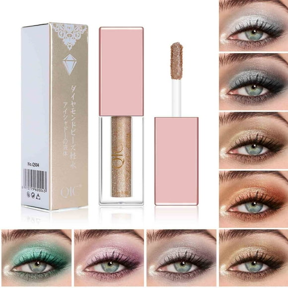 pstuiky Eyeshadow Stick, Liquid Eyeliner Set Glitter Liquid Eyeliner Shimmer Gold Colorful Eyeliners Eyeshadow Makeup 4ML Cream Eyeshadow Stick