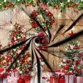 thumbnail image 5 of Christmas Shower Curtain Winter Christmas Tree Shower Curtains Sets for Bathroom Holiday Xmas Snowflake Farmhouse Wood Barn Door Bathroom Decor 72x72 in with 12 Hooks, 5 of 6