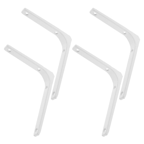 TABLZONE Wall Mounted Rack Support L Brackets Heavy Duty White for Storage 4Pcs