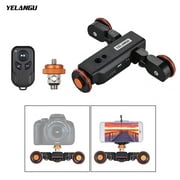 YELANGU L4 PRO Motorized Camera Video Dolly with Scale Indication Electric Track Slider Wireless Remote Control/1800mAh Rechargeable Battery 3 Speed Adjustable Mini Slider Skater Compatible