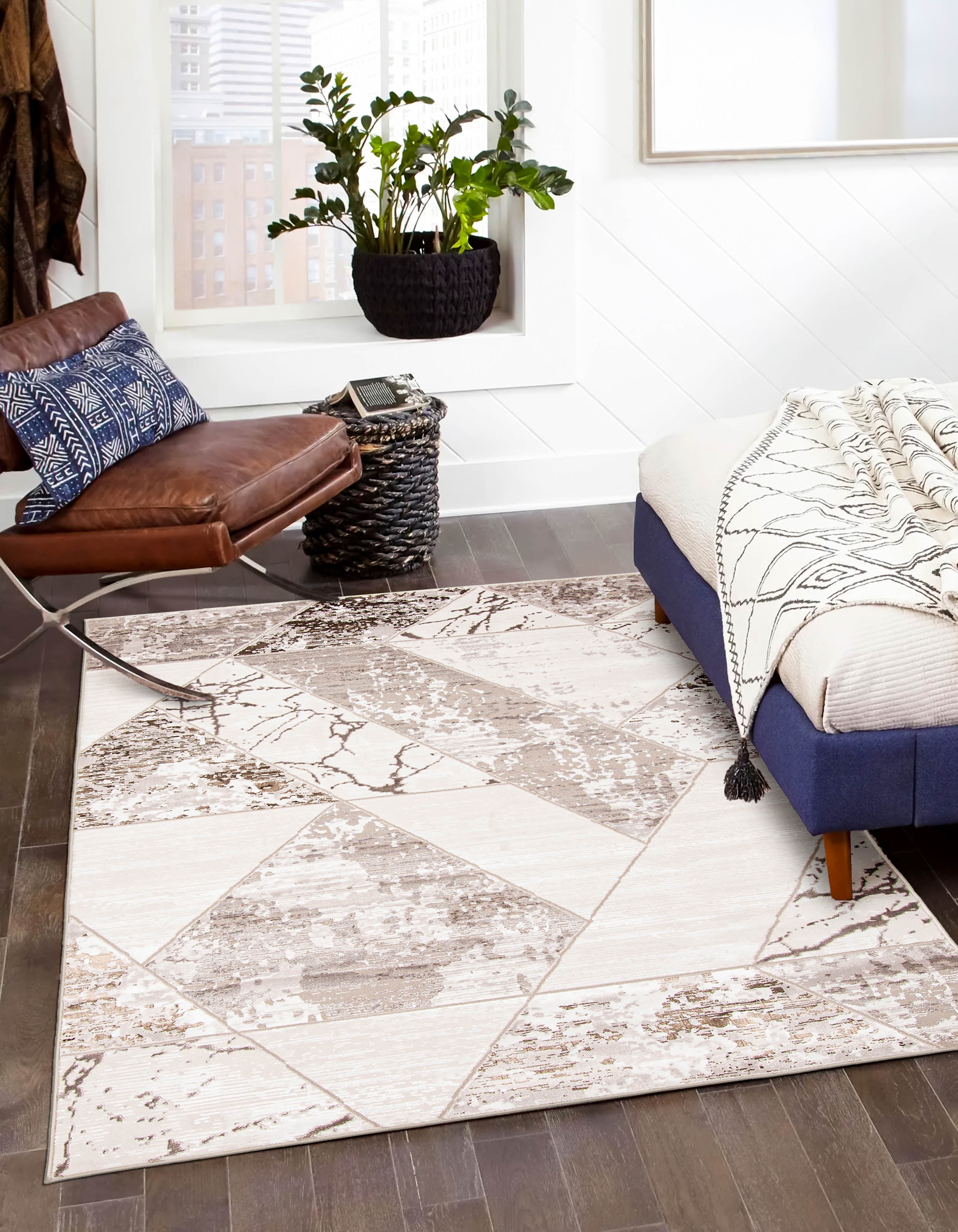 ECARPET Vivian Contemporary/Modern Area Rug for Living Room, Bedroom, Dining Room, Entrance, Hallway and More.