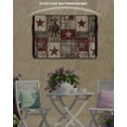 thumbnail image 6 of Outdoor TV Cover 48 to 50 Inch Weatherproof, Farmhouse Waterproof TV Screen Protector for Outside Decor with Zipper and Pocket 48"L x 30"H , Western Wood Texture Barn Star Red Brown, 6 of 7