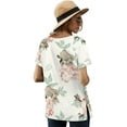 thumbnail image 3 of T-shirts pour Femmes à Manches Courtes, Col Ras du Cou, T-Shirts Unis Basiques, 3 of 4