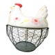 thumbnail image 2 of Cesta para huevos de gallina, suministros de cocina, soporte decorativo de alambre de metal para huevos de gallina florete, 2 of 9
