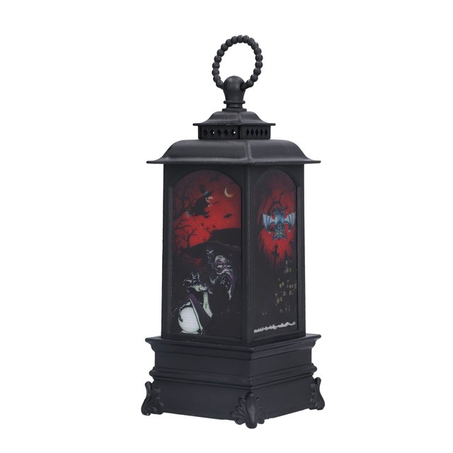 Linterna de Halloween LED sin llama exquisita hermosa lámpara de Halloween con pilas vintage