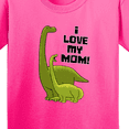 thumbnail image 4 of Inktastic I Love My Mom with Baby and Mommy Brontosaurus Youth T-Shirt, 4 of 5