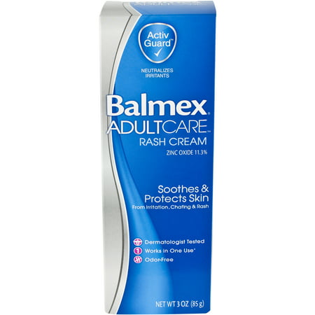Balmex Adult Care Cream soothes and protects skin from irritation, chaffing and rash, 3 Oz, (Best Cure For Skin Rash)