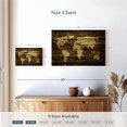 thumbnail image 4 of Elephant Stock Dark Wood World Map Wall Art - Horizontal Canvas Wall Art - Living Room Wall Decor - Map Canvas - Brown And Black Decor - 12" x 8", 4 of 8