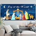 thumbnail image 6 of Christmas Banner Garage Door Decorations Christmas Backdrop Decoration Winter Large Door Cover Decoration Indoor Outdoor for Christmas Holiday Party Supplies, 6 x 13 ft (Nativity), 6 of 6
