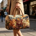 thumbnail image 6 of Vintage Patchwork Quilted Travel Bag Printed Quilted Duffle Bag With Strap,Printed Retro Weekender Luggage Retro Style For Everyday Travel, 6 of 7