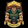 thumbnail image 2 of Game Garment Football Team Fan Sports Short Sleeve Crewneck Mens T-Shirts - Football Graphic Tees Men (Green Bay Black XS-3XL), 2 of 6