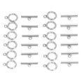 thumbnail image 5 of Jewelry DIY Round Toggle Clasps Stainless Steel T-Bar Clasps for Necklace Making Steel Color, 5 of 5