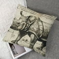 thumbnail image 7 of Safari Collection Country Rhinoceros Inch Throw Pillow with Case &amp; Insert – Natural Decorative Pillow for Couch, Bedroom and Living Room Décor, 7 of 7