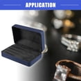 thumbnail image 3 of Vocoste 1Pc Multiple Ring Box Jewelry Storage Display Stand Ring Organizer Case PU Leather Box for Wedding Blue, 3 of 7