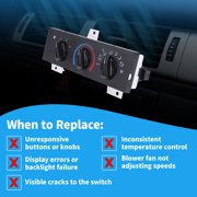 Unique Bargains A/C Heater Climate Control Switch Module Panel for Ram 1500 2500 3500 1998-2002 HVAC Climate Temp Unit No.55055459AF/55055459AE/55055466AC/55055466AD