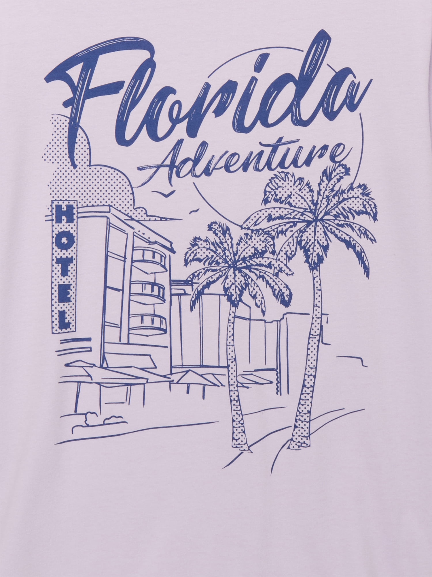 Wonder Nation Girls Florida Adventures Graphic Tee with Short Sleeves, Sizes 4-18