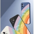 thumbnail image 3 of Cute Rainbow Straight Edge Soft Liquid Silicone Back Bumper Compatible with iPhone Case,Couple Phone Case Cover， Red， Iphone Xs Max, 3 of 8