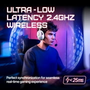 OXS Storm G2 Wireless Gaming Headsets with 7.1 Virtual Surround Sound, White