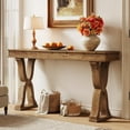 thumbnail image 4 of Tribesigns 63-Inch Solid Wood Console Table, Farmhouse Narrow Entryway Table with X-Shaped Legs for Hallway, or Foyer, Easy Assembly, 4 of 7