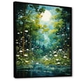 thumbnail image 2 of Designart "Emerald Canopy Bold Forest art painting IV" Landscape & Nature Floater Framed Wall Art Living Room, 2 of 7