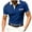 Blue, variant on Mlzmgr T Shirts for Men V Neck Short Sleeve Shirts with Pockets Moisture Wicking Business Casual Work Shirts